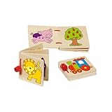 holzbuchstaben kinder Houten boekje met eenvoudige plaatjes