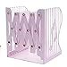 Produktbild Huangjiahao Buchstützen Hinweis Gitter Metall Eisen Verstellbare Bookend for Schreibtisch Regal Büro-Briefpapier-Kind-Geschenk für das Home Office Dekorativ (Color : Pink, Size : 15x10x19cm)