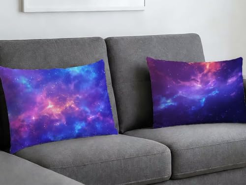 Coussin ciel étoilé housse 40x80 rectangulaire velours avec fermeture eclair - 2