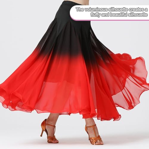 Jupe de danse de salon pour femmes avec dégradé fluide