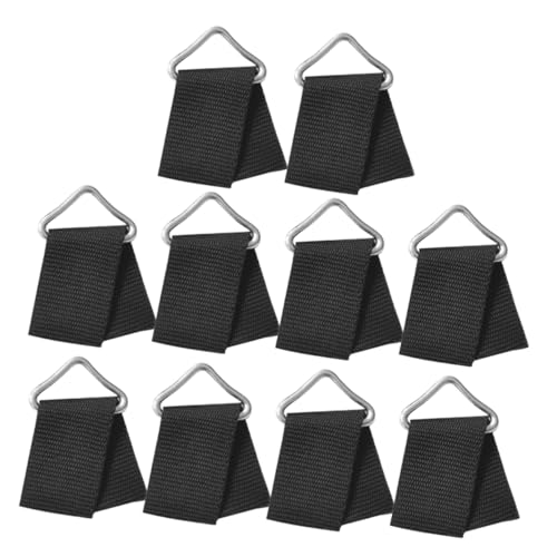 Toddmomy 10Sets Replaceable Triangle Buckles for Trampolines Durable Ring Replacement Parts with Webbing for Outdoor Trampoline Accessories Easy Assembly and Enhanced Safety