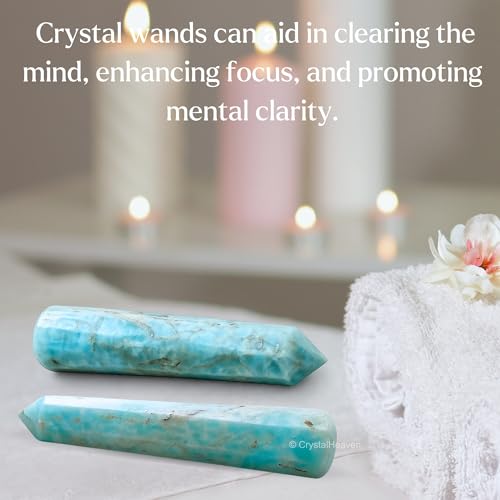 Image of Caribbean Calcite Crystal Wand - Pointed Crystal Wand for Energy Healing, Chakra Balancing, Meditation and Home Decor - Crystals and Healing Stones for Gift