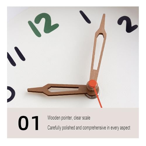 Reloj de madera maciza de 10 pulgadas para decoración de sala de estar tradicional 5