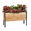 100 Canadian Cedar Wood Elevated Garden Bed for Gardening Planter Pot to Grow Herbs Flowers and Vegetables at Home Indoor and Outdoor Patio Balcony Deck 18 x 48 x 30