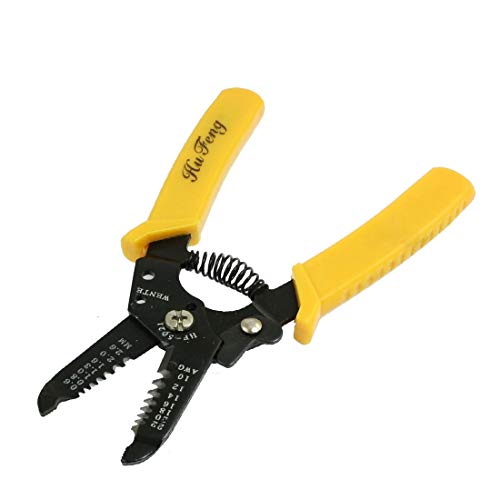 New Lon0167 Yellow Good performance Featured Handle 10-22 AWG reliable efficacy Wire Cutter Hand Tool 7"(id:cad fd 6f 06f)