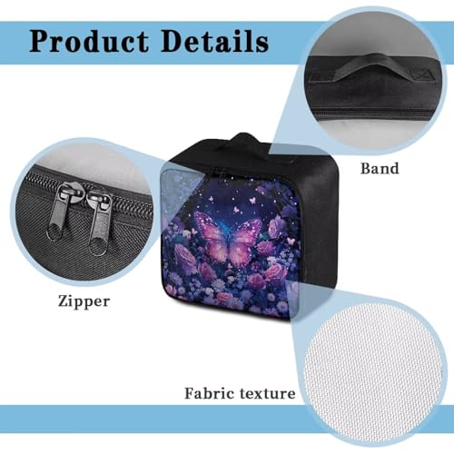 Image of Gomyblomy Roses Butterfly First Aid Kit Bag Empty First Aid Storage Bag for Home Car Travel Medical Supplies Organizer Bags Medium Medicine Bags Pouch for Camping Emergency Kit