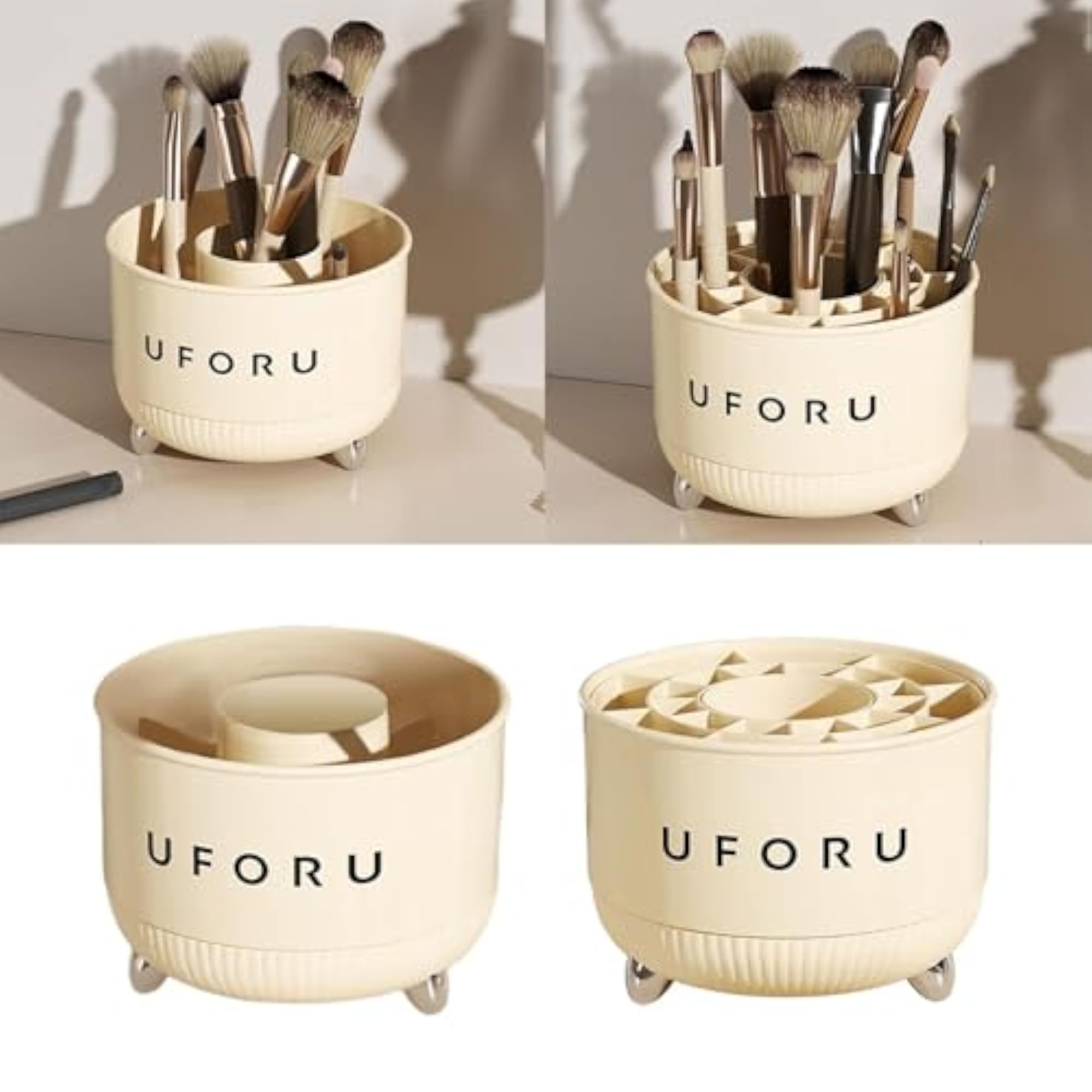 Makeup Brush Holder for Desktop with 5 Grids