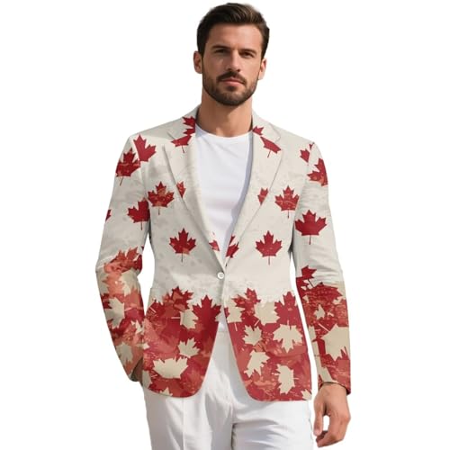 Men's Casual Blazer One Button Suit Jacket Summer Sport Coats for Party Concert S-5XL