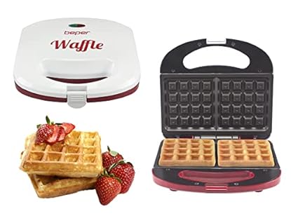 Foto di BEPER BT.602H Waffle Maker con Piastre Antiaderenti, Avvolgicavo e Piedini Antiscivolo - Piastra Waffle 780 W