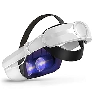 Elite Strap mit Akku for Oculus Quest 2,Newenmo Head Strap Akku-Pack with 6000mAh Battery, VR zubehör Ersatz für den Quest 2 Halo Strap zur Reduzierung des Kopfdrucks