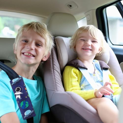 Gurtpolster Auto Kinder, 2 Stück Gurtpolster Kinder, Fantasy Weltraum Gurtschoner Kinder Auto, Atmungsaktiv und Hautfreundlich Autogurt polster, Verschleißfest und Langlebig für Alle Jahreszeiten