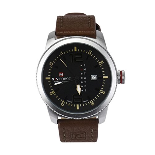 Covermason Hombres Moda Fecha Impermeable Deporte Relojes de Pulsera