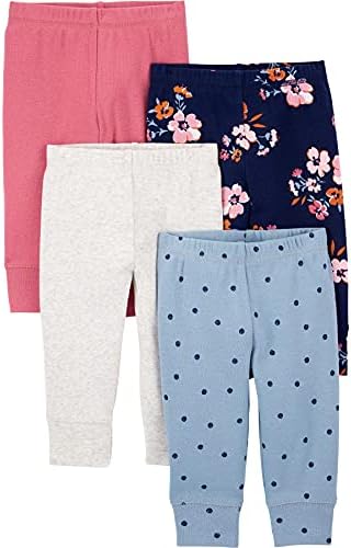 Simple Joys by Carter's baby-girls Baby Girls' 4-pack Cotton Pants Pants
