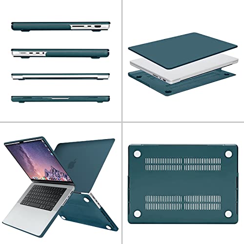 Image of MOSISO Compatible with MacBook Pro 16 inch Case 2025 2024 2023 2022 2021 M4 M3 M2 M1 A3403 A3186 A2991 A2780 A2485 Pro Max, Plastic Hard Shell&Keyboard Cover&Screen Film&Storage Bag, Deep Teal