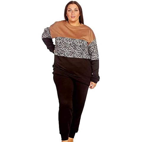 GirlzWalk Plus Size Leopard Print Tracksuit Cover