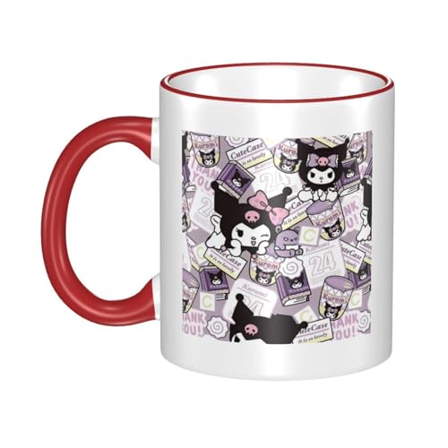 マイメロディ マグカップ 保温・保冷 電子レンジ対応 コーヒーカップ 陶器 セラミック 耐高温 軽量 個性人気 誕生日プレゼント大容量 Red