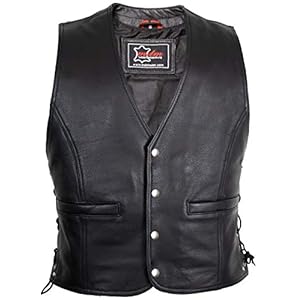 MDM Heren biker leren vest