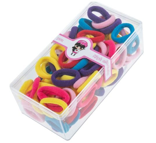 Miniatura 2 de Gomas elásticas para el cabello que no Provoca daños, paquete de 100 unidades multicolor