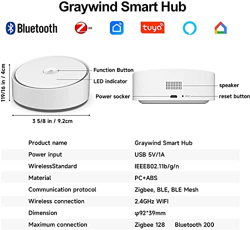 Graywind Smart Bridge Home Automation Hub Wifi Bluetooth #TOP6