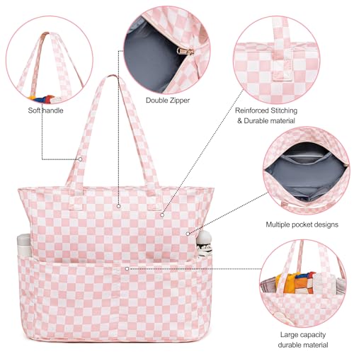 Image of Waterproof Beach Tote Pool Bags for Women Ladies Extra Large Gym Tote Carry On Bag With Wet Compartment for Weekender Travel