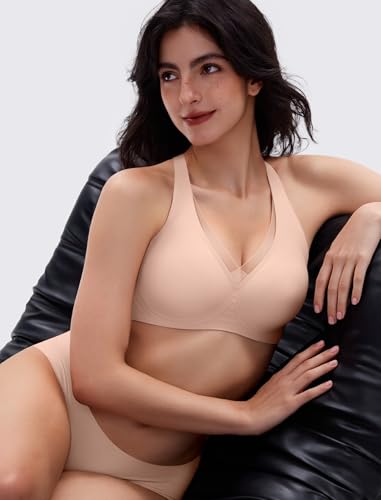 Image of LetsJoli Jelly Bras for Women Lace Deep V Wireless No Underwire Comfortable