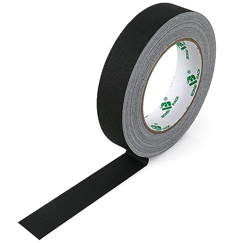 Image of BOMEI PACK Black Gaffer Tape, Matte Non-Reflective, 1inch x 30yds No Residue Hand Tear Self-Adhesive Gaffer Tape for Labeling, Cable, Stage, Photography, Painters and Duct Repair, 1 Pack