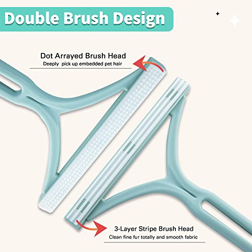 Mollypaws Dog Hair Remover For Couch, Cat Fur Removal Tool For Furniture, Pet Hair Remover Cleaner Brush For Clothes, Carpet, Bedding, Car, Reusable Scraper For Dog Hair/Lint Cleaning, (6 Pack) #TOP1