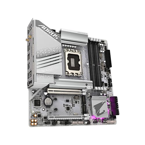 Image of GIGABYTE Z790M AORUS Elite AX ICE LGA 1700 Intel Z790 M-ATX Motherboard with DDR5, Triple M.2, PCIe 5.0, USB 3.2 Gen2X2 Type-C, Intel Wi-Fi 6E, 2.5GbE LAN, Q-Flash Plus, EZ-Latch Plus