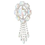 UTHCLO ラインストーン ブローチ メタル ブローチ 女性用 衣類 ピン タッセル デザイン フェスティバル 服 バッグ 帽子 飾り プレゼント