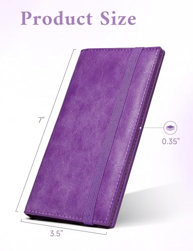 Image of Zreal Checkbook Cover for Men & Women, Premium Vegan Leather Checkbook Holder for Top & Side Tear Duplicate Checks with RFID Blocking (Lavender)