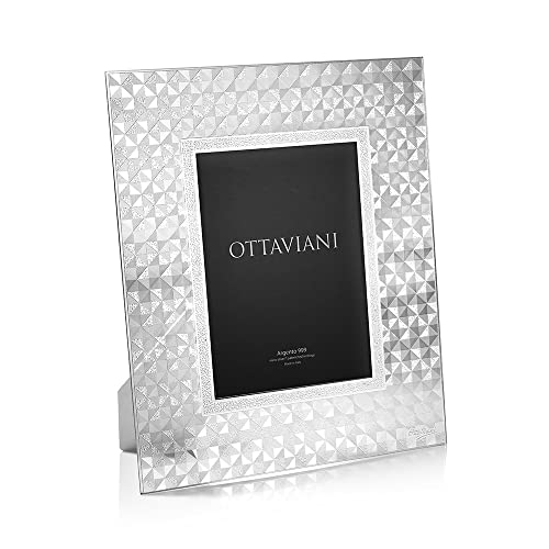 Ottaviani Portafoto della Collezione Cristalli di luce in Cristallo e foglia argento Tecnologia Silver Foil cm 13x18