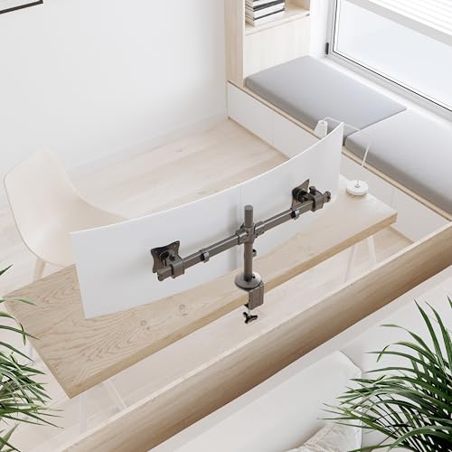 Support 2 Écrans PC Articulé RICOO pour Supprimer le Mal de Dos au Bureau - 2