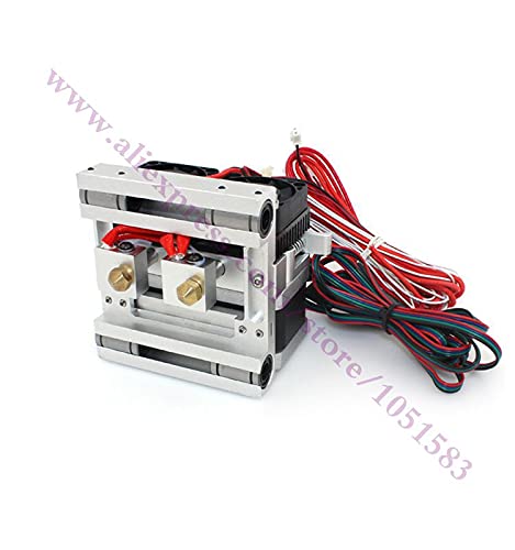 Lysee 3D Printer Parts & Accessories - Upgrade MK10 Extruder Dual Head Full Set for MK Replicator 2 /2X, Prusa i3 3D Printer - (Size: 24V with K-Type)