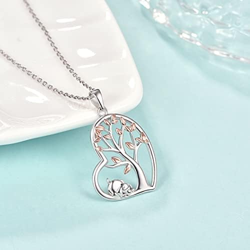 HXWZB 925 Sterling Silver Animal Necklace | Cute Animal Necklace Fashion Jewellery for Women Girls with 18"+2" Sterling Silver Chain