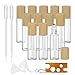 Produktbild 12 Roll On Glasflaschen für ätherisches Öl, Creatiees 15ml Glasroller Nachfüllbarer Behälter mit Bambusdeckel, Glas Roller Flaschen Metall Roller Ball Flasche Container für Aromatherapie, Duftstoff
