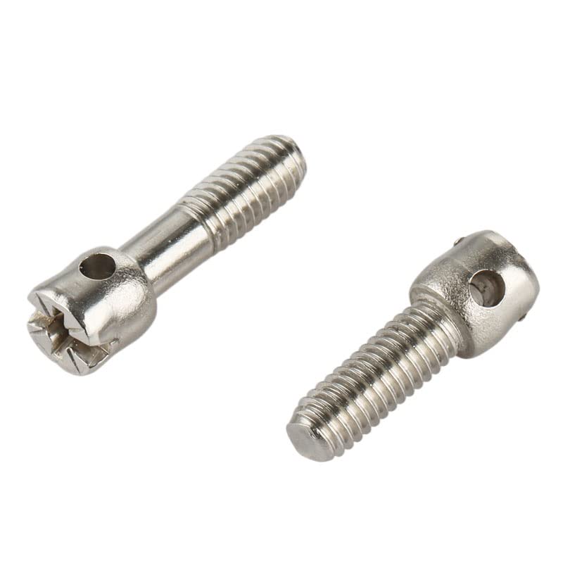 10Pcs M3 M4 M5 M6 Stainless Steel Lead Sealing Screw With Hole for Electric Meter Silver(M6X50MM)