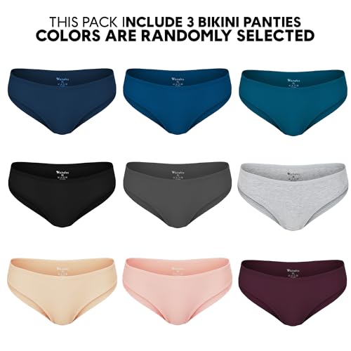 Image of Women's Cotton Bikini Panties Underwear for Women Comfort 3 Pack | Cotton Panties, No Show, Breathbale, Comfort Fit, Multipack