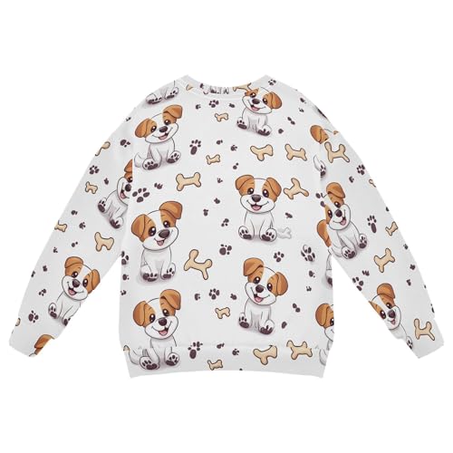 JUNZAN Cute Cartoon Dogs Kids Boys Sweatshirt Hoodie Crewneck Tops Clothing Shirts Sports 4T2