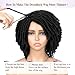 WIGER Short Dreadlock Wigs Curly Afro Twist Faux Locs Braided Wigs Glueless Soft Synthetic Fiber Wig For Black Women And Men For Daily Wear(Natural Black)