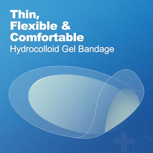 Image of Blister Bandages for Feet, 16pcs Invisible Blister Pads, 2 Size, Hydrocolloid Bandages, Waterproof Seal Blister Cushions for Toes, Heel Blister Prevention, Protection & Healing