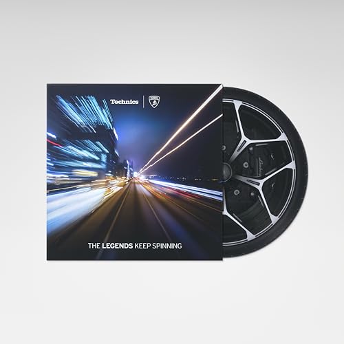 Technics SL-1200M7PEY, Sistema De Tocadiscos de Tracción Directa Edición Lamborghini, Motor Sin Núcleo, Reproductor De Vinilos de 3 Velocidades, Iluminador, Amarillo