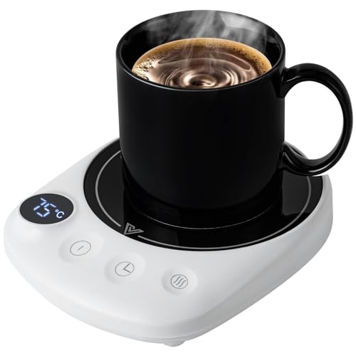 MYMULIKE Mug Warmer Coffee Cup Warmer for Desk, Smart Beverage Warmer with 1-12 Hours Timer...