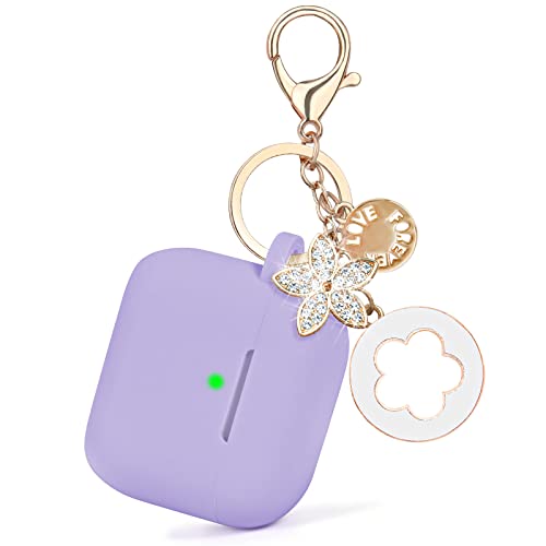 Image of Case for Airpods Pro 1st 2nd Generation - VISOOM Airpods Pro 1 /2 Cases Cover Women Silicone iPod Pro 2 Earbuds Wireless Charging Case Girl Bling Keychain for Apple Airpod Gen Pro 2