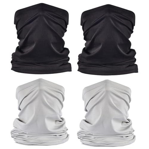 Image of UV Face Cover Neck Gaiter Mask Dust Protection Magic Scarf Wind Bandana Balaclava for Summer Running Fishing 4 PCS