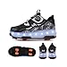 ローラーシューズ 光る 子供 4輪式 男の子 女の子 ホイールシューズ LED灯 ジュニア ローラースケート Roller shoes 革 人気 ワンタッチ収納 おしゃれ 誕生日プレゼント ハロウィンクリスマスプレゼント ダイヤル式