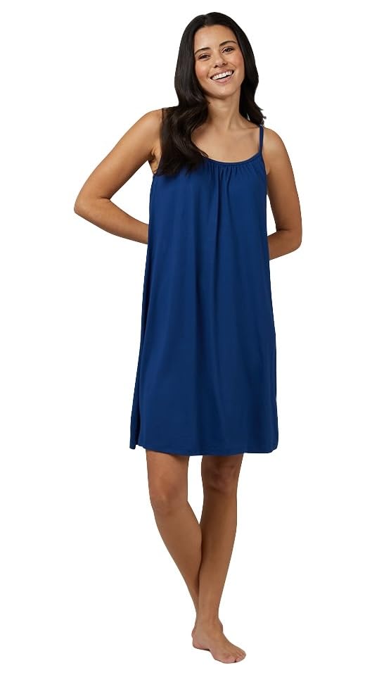 Image of 32 Degrees Women's Cool Flowy Bra Dress | with Built-in Cups | Relaxed Fit | Adjustable Spaghetti Strap