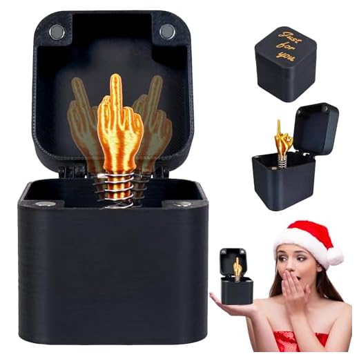 JEANUE Funny Gag Birthday Gifts for Men,White Elephant Gifts for Adults,Prank Box Random Cool Stuff for Brother,Mens Christmas Weird Quirky Gift for Coworkers