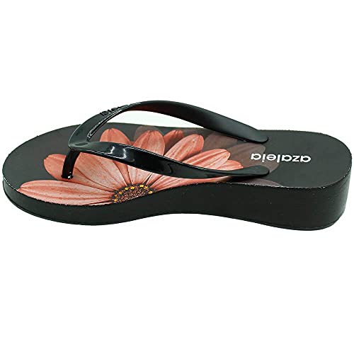 Chinelo Tamanco Azaléia Anabela Plataforma Feminino Estampa Floral