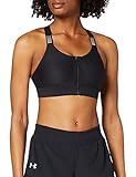 Sujetador deportivo Under Armour UA Vanish High Zip Bra Sujetador Deportivo, Mujer, Negro (Black/Black/Reflective 001), 32C