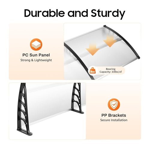 Tejadillo de proteccion solar al aire libre impermeable para terrazas patios y techos estables 6
